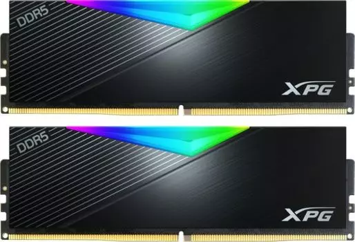 Модуль памяти DDR5 32GB (2*16GB) ADATA AX5U6800C3416G-DCLARBK XPG Lancer PC5-54400 6800MHz RGB, CL34, радиатор, 1.4V