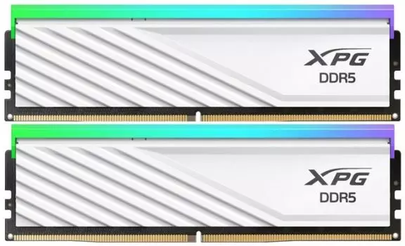 Модуль памяти DDR5 32GB (2*16GB) ADATA XPG AX5U6000C3416G-DTLABRWH Lancer RGB PC5-48000 6000MHz CL34 1.35V, heatsink RTL