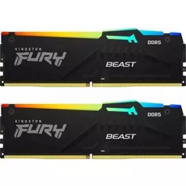 Модуль памяти DDR5 32GB (2*16GB) Kingston FURY KF552C40BBAK2-32 Beast RGB 5200MHz CL40 1RX8 1.25V 16Gbit