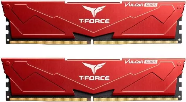 Модуль памяти DDR5 32GB (2*16GB) Team Group FLRD532G6000HC38ADC01 T-Force Vulcan PC5-48000 6000MHz CL38 1.25V red
