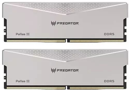 Модуль памяти DDR5 64GB (2*32GB) Acer BL.9BWWR.377 Predator Pallas II PC5-51200 6400MHz CL32 1.35V silver