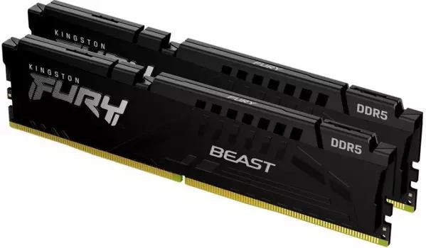 Модуль памяти DDR5 64GB (2*32GB) Kingston FURY KF560C40BBK2-64 Beast Black, PC5-48000, 6000MHz CL40, 1.35V, 288-Pin 16Gbit