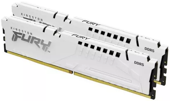 Модуль памяти DDR5 64GB (2*32GB) Kingston FURY KF552C36BWEK2-64 Beast White EXPO 5200MHz CL36 2RX8 1.25V 16Gbit retail