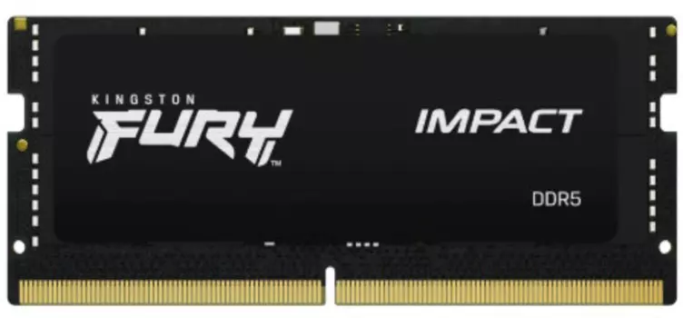 Модуль памяти SODIMM DDR5 16GB (2*8GB) Kingston FURY KF564S38IBK2-32 Impact Black XMP 6400MHz 1RX8 CL38 1.35V 262-pin 16Gbit радиатор