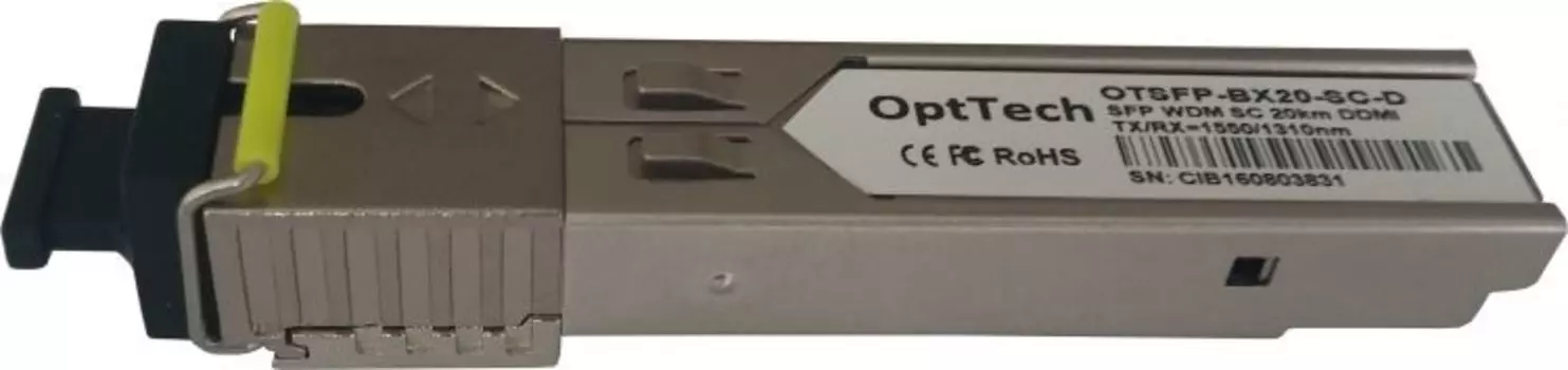 Модуль SFP OptTech OTSFP-BX20-SC-D WDM, TX/RX=1550/1310nm, SC, 20km, DDMI