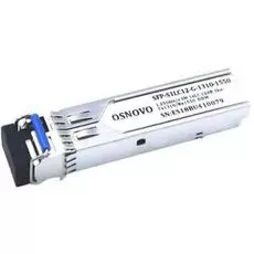 Модуль SFP OSNOVO SFP-S1LC12-G-1310-1550 до 1.25 Гбит/c, LC/12дБ/расстояние передачи до 3км/Tx 1310/Rx 1550/поддержка DDM