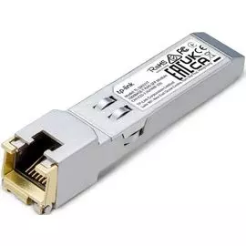 Модуль SFP TP-LINK TL-SM331T 1000BASE-T RJ45, медный трансивер 1000 Мбит/с RJ45, Plug and Play подключение к SFP-слоту, дальность до 100 м (по кабелю