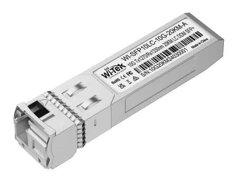 Модуль SFP+ Wi-Tek WI-SFP10L-20KM-I промышленный с разъемом LC, до 20км, (Комплект 2шт)