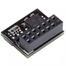 Модуль шифрования ASUS TPM-SPI Trusted Platform Module с криптографическими ключами для защиты информации и удаленной аттестации оборудования.