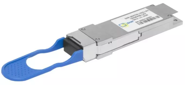 Модуль SNR SNR-QSFP+LX4-2 QSFP+LX4 оптический, дальность до 2км