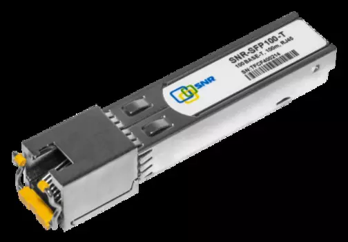 Модуль SNR SNR-SFP100-T 100M с интерфейсом RJ45, до 100м
