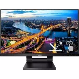 Монитор 21,5" Philips 222B1TC (00/00) 1920х1080 75Гц IPS W-LED 16:9 smoothtouch 4ms VGA HDMI DP 4xUSB3.2 50M:1 178/178 250cd Tilt HAS speakers black