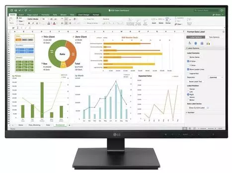 Монитор 23,8" LG 24BN650Y 1920x1080, IPS, 5ms GTG, 16:9, 250 cd/m2, 1000:1, 75Hz, 178°/178°, tilt, swivel, HAS, DVI, HDMI, DP, 2*USB 3.0, black