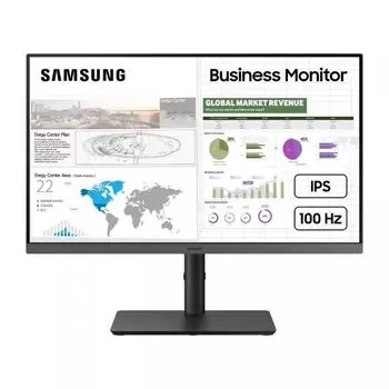 Монитор 24" Samsung Essential S4 S43GC IPS, 1920x1080, 16:9, 250 кд/м, 1000:1, 4ms, 178°/178°, 100Hz, HDMI, DP, HAS, Pivot, black