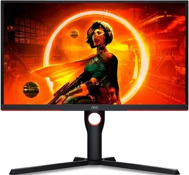 Монитор 25" AOC 25G3ZM black-red с поворотом экрана (VA, 1920x1080, 240Hz, 0.5 ms, 178°/178°, 300 cd/m, 80M:1)