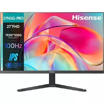 Монитор 27" Hisense 27N3G-PRO 1920x1080 LED, 16:9, IPS, 250cd, 1000:1, 5ms, 178/178, VGA, HDMI, 100Hz, VESA, black