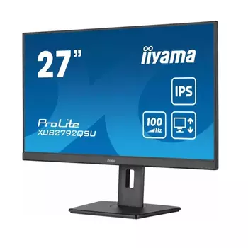 Монитор 27" Iiyama ProLite XUB2792QSU-B6 2560x1440, 16:9, LED, IPS, 250cd, 1300:1, 0,4ms(MPRT), 178/178, HDMI, DP, 4хUSB 3.2, аудио, tilt, HAS, pivot,
