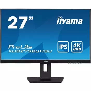 Монитор 27" Iiyama XUB2792UHSU-B5 IPS, 3840x2160, 16:9, 60Hz, 350cd, 178гр/178гр, HAS, Pivot, HDMI,