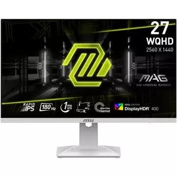 Монитор 27" MSI MAG 274QRFW 2560x1440, IPS, 1мс, 400nit, 180Hz, 178/178, DP/2*HDMI, HAS, tilt, white