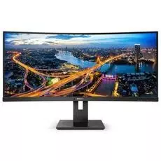 Монитор 34" Philips 345B1C (00/01) 3440x1440, 5 ms, 300 cd/m, 80000000:1, 178°/178°, VA, 100Hz, изогнутый, +2xHDMI 2.0, +DisplayPort 1.2, +5xUSB(4xUSB