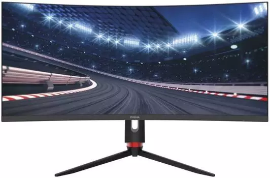 Монитор 34" Digma Overdrive 34A710Q DM34VG01 черный VA LED 1ms 21:9 HDMI M/M матовая HAS Piv 450cd 178гр/178гр 3440x1440 G-Sync DP 2K USB 7.1кг
