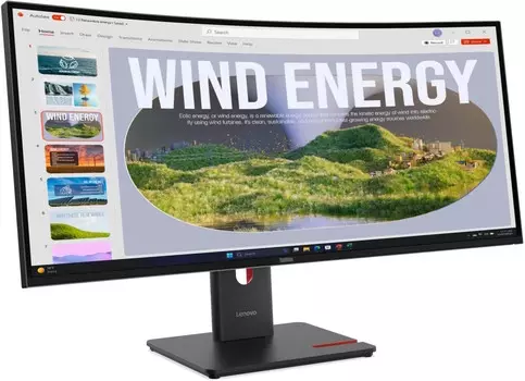 Монитор 34" Lenovo ThinkVision T34WD-40 64AEGAT1EU 21:9 3440x1440 VA, AG, Curved, 4ms, 120Hz, 300 nits, CR 3000:1, HDMI, DP, RJ-45, 3*USB-A 3.2 Gen 1,