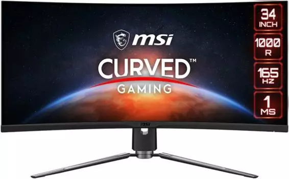 Монитор 34" MSI MPG ARTYMIS 343CQR 9S6-3DB25T-007 VA 3440x1440 165Hz FreeSync 400cd/m2 21:9