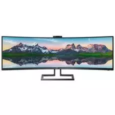 Монитор 48.8" Philips 499P9H (00/01) 5120x1440, 5 мс, 450 кд/м2, 8000000:1, 178°/178°, VA, изогнутый, HDMI 2.0x2/DP1.4/USB (видео)/SPK/HAS/USB Type-C