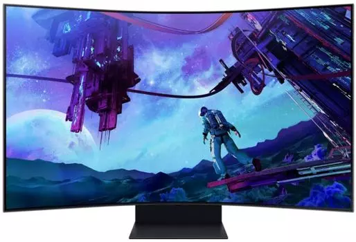 Монитор 55" Samsung S55CG97WNI черный VA LED 1ms 16:9 HDMI M/M полуматовая HAS Piv 600cd 178гр/178гр 240Hz DP WQ USB 41.5кг