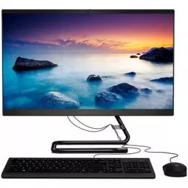 Моноблок 23.8'' Lenovo IdeaCentre AIO 3 24ARE05 F0EW000WRK Ryzen 3 4300U/4GB/256GB SSD/DVD/integrated/FullHD/USB kbd/USB mouse/WiFi/BT/Cam/DOS/black