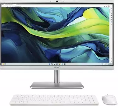 Моноблок 27'' Acer Aspire C27-195ES DQ.BMGCD.001 Ultra 7 155U/16GB/512GB/1920x1080/wireless kbd/wireless mouse/GbitEth/WiFi/BT/cam/Eshell/silver