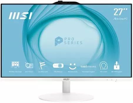 Моноблок 27'' MSI Pro AP272 12M-206XRU 9S6-AF8312-248 i5-12400/8GB/512GB SSD/UHD Graphics 730/FHD/GbitEth/WiFi/BT/клавиатура/мышь/noOS/белый