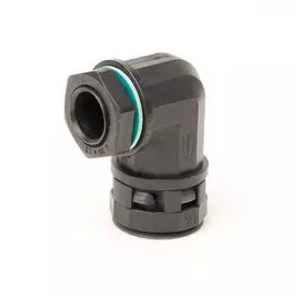 Монтажный комплект муфта DKC PACN17M20N 90 грд. труба-коробка DN 17 мм, М20х1,5, полиамид, цвет черный, "Octopus"