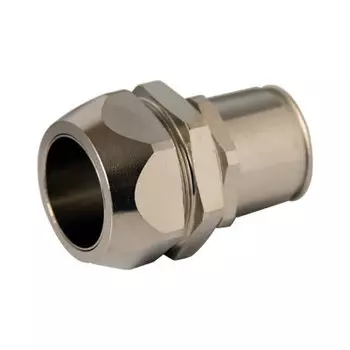 Муфта соединительная двойной фиксации DKC T06117-10N для соединения мет.рукава в глад. изоляции и оплетке DN 10, со стальной трубой DN16