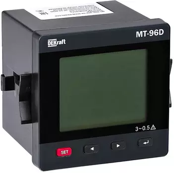Мультиметр DEKraft 51424DEK цифровой 96х96мм трехфазный, вход 600В 5А, LCD-дисплей МТ-96D