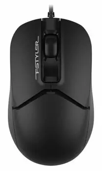 Мышь A4Tech FM12T BLACK черная оптическая (1200dpi) USB для ноутбука (3but) 1931388