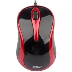 Мышь A4Tech N-360 black/red, 1000 dpi, USB