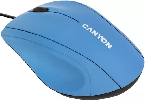 Мышь Canyon M-05 CNE-CMS05BX оптическая, 3 кн., DPI 1000, 1.5м, USB, light blue
