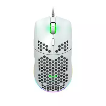 Мышь Canyon Puncher GM-11 Pixart PAW3519, 4200 DPI, 7 программируемых клавиш, 6 эффектов RGB-подсветки, 1.65 м, белая
