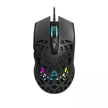 Мышь Canyon Puncher GM-20 перфорированный корпус, Pixart 3360, 12000 DPI, RGB-подсветка,1.65 м, черная