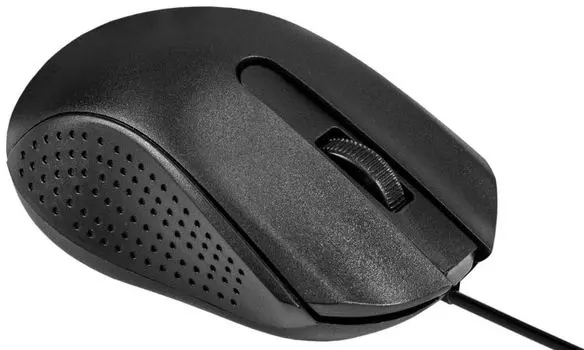 Мышь Exegate SH-8012-OEM EX298191RUS (USB, оптическая, 1000dpi, 3D, 3 кнопки и колесо прокрутки, длина кабеля 1,35м, черная, brown box)