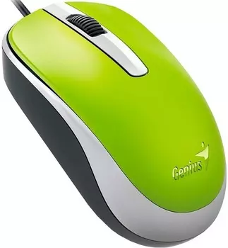 Мышь Genius DX-120 31010010404 USB, оптическая, 1000 DPI, 3 кнопки, 1.5m, зеленый