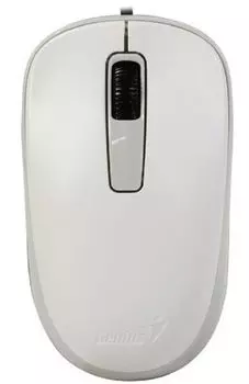 Мышь Genius DX-125 31010011401 USB, белая optical 1000dpi, подходит под обе руки