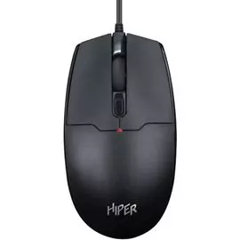 Мышь HIPER OM-1100 USB, 1600dpi, 4but, 1.8m, black