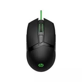Мышь HP Pavilion 300 4PH30AA USB, black/green