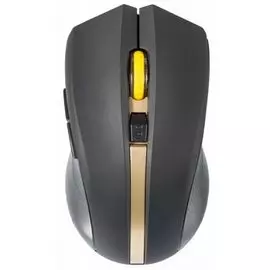 Мышь Oklick 495MW GM-W-670 черная/золотистая, 1600dpi, USB, 6 кнопок