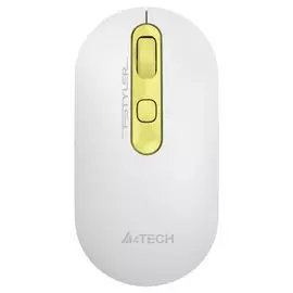Мышь Wireless A4Tech Fstyler FG20S белый/желтый оптическая (2000dpi) silent USB (4but) 1599014
