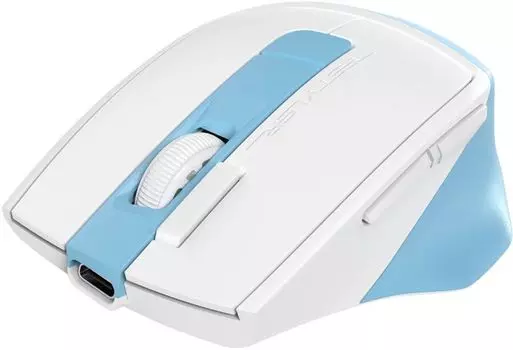 Мышь Wireless A4Tech Fstyler FG45CS Air2 голубая/белая, оптическая (2000dpi), USB, для ноутбука, (7but) (2011659)