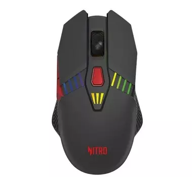 Мышь Wireless Acer Nitro OMR305 ZL.MCECC.020 черная, оптическая (3200dpi) BT/Radio USB (6but)