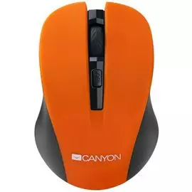 Мышь Wireless Canyon MW-1 CNE-CMSW1O оранжевый, DPI 800/1000/1200 DPI, 3 кнопки и колесо прокрутки, прорезиненное покрытие